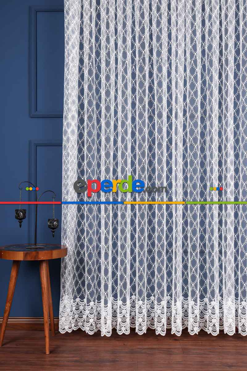 Salon Tül - Brode İşlemeli Tül Perde Özel Seri 1117