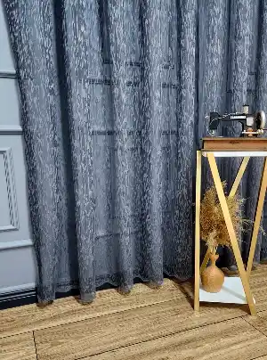 Yağmur Sade Düz Antrasit Gri Renkli Ütü İstemez Tül Perde