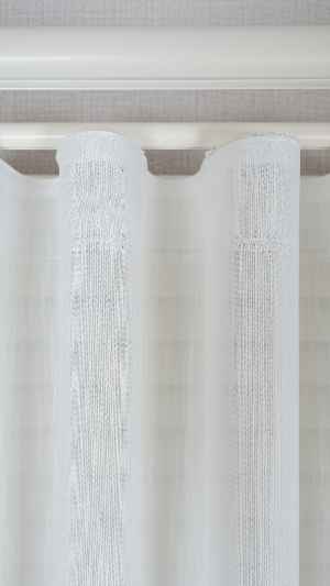 Ekru Bambu Keten Tül Perde, Daha Gramajlı, Ütü İstemez, Premium Seri, Kurşunlu Etek