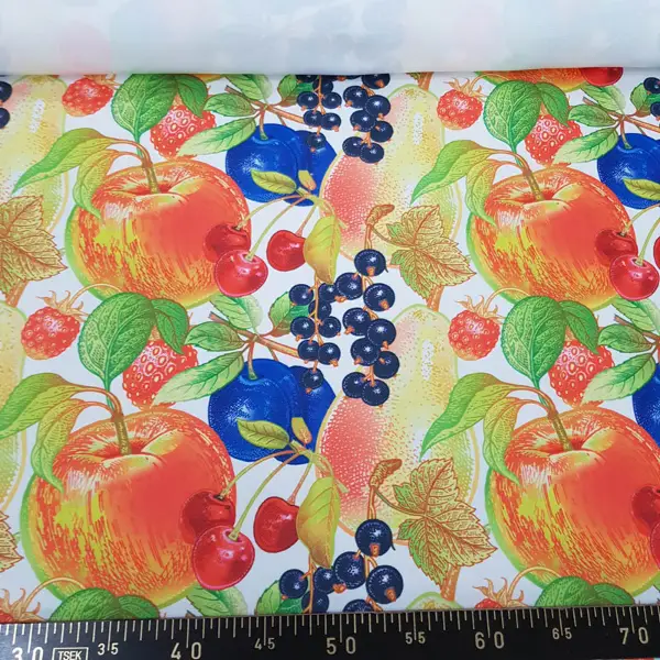 Meyve Desenli Fon Perde Evm555 Kumaşı Kalındır Duck Bezi Değildir- Siyah-Lacivert-Yeşil-Kırmızı-Sarı-Beyaz-Turuncu