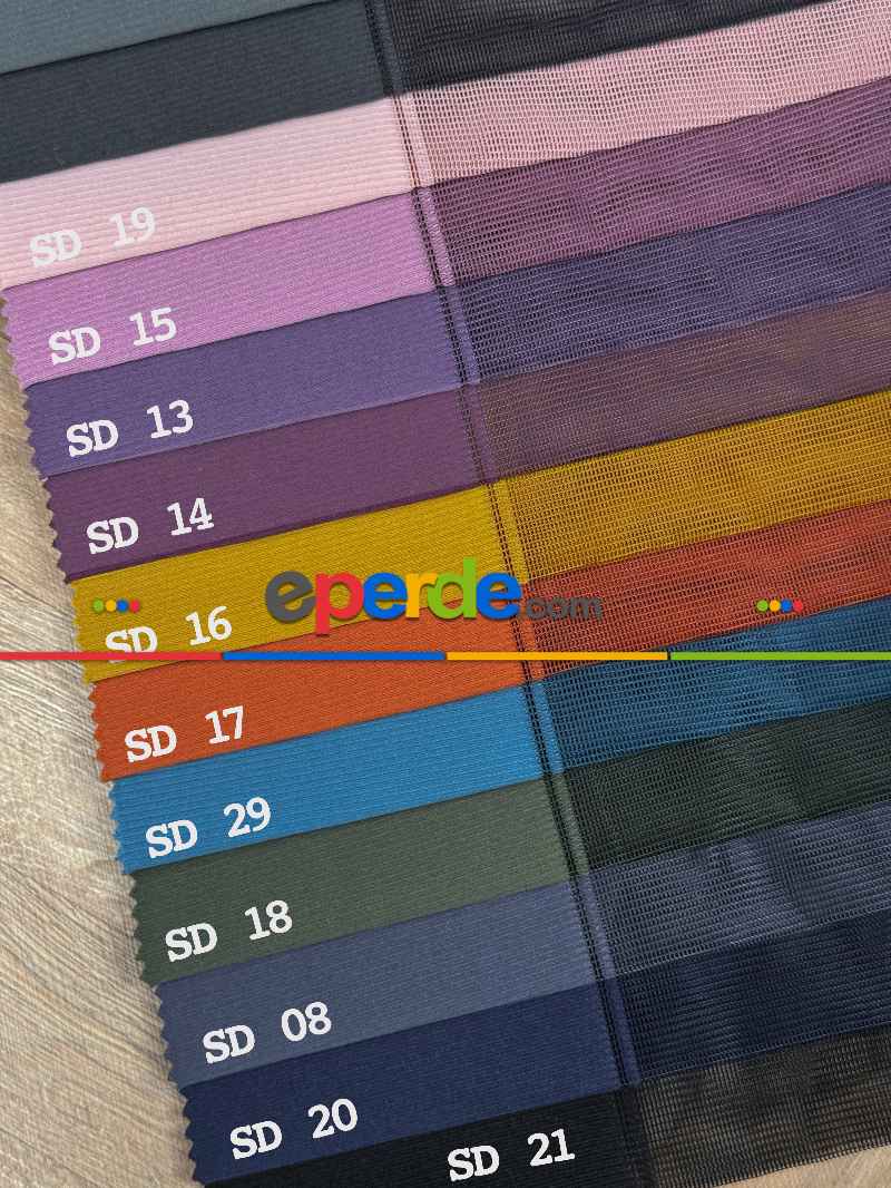 30cm'lik Brillant Akıllı Düz Tül Perde, 20 Farklı Renk Tül Dikey Perde Düz 1. Kalite (11cm Alanda Çalışır)