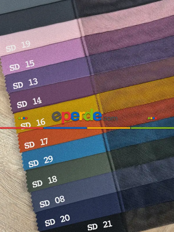 30cm'lik Brillant Akıllı Düz Tül Perde, 20 Farklı Renk Tül Dikey Perde Düz 1. Kalite (11cm Alanda Çalışır)