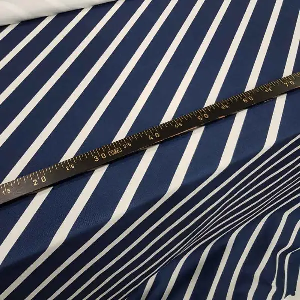 Bebek Odası - Marin Serisi Çizgili Desenli Fon Perde Evm1512-8 Kumaşı Kalındır Duck Bezi Değildir- Lacivert-Beyaz