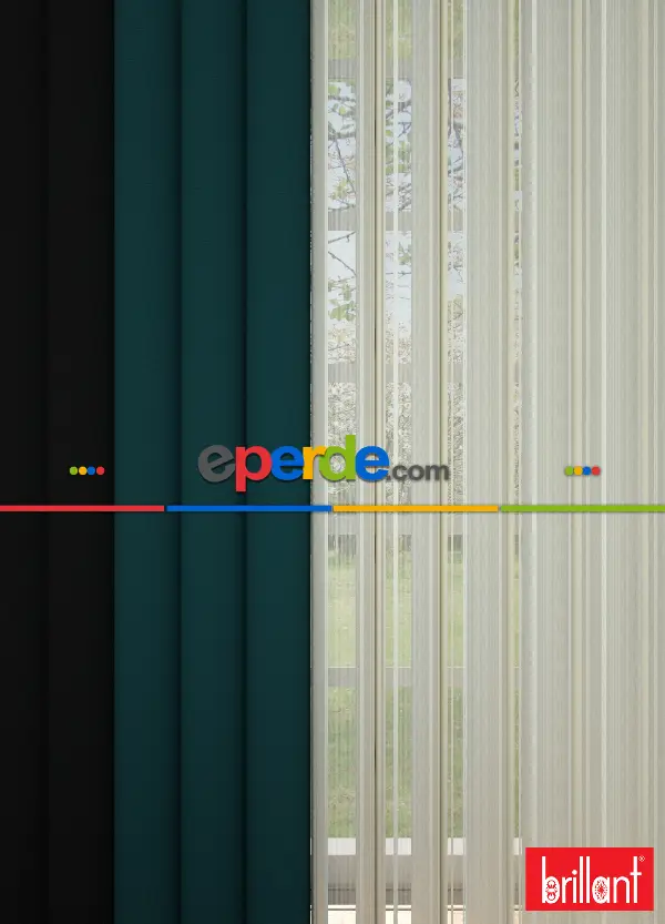 Brillant Akıllı Tül Siyah-petrol Yeşili Perde Tül Dikey Zebra Perde Düz 1. Kalite