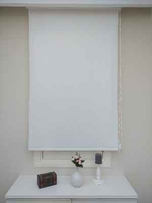 Salon Stor Perde - Yıkanabilir Pvc Mat Stor Perde - Ekru 1. Kalite 302- Beyaz