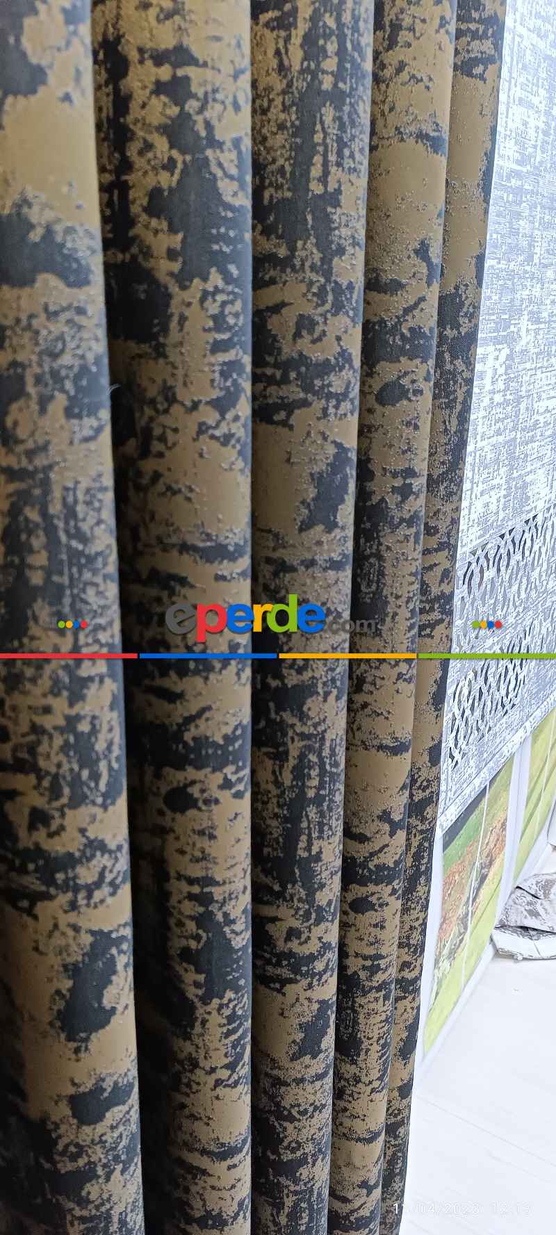 Oturma Odası -  2025 Elit Modern Damask Desenli Fosforlu İplik Dokuma Fon Perde - 1