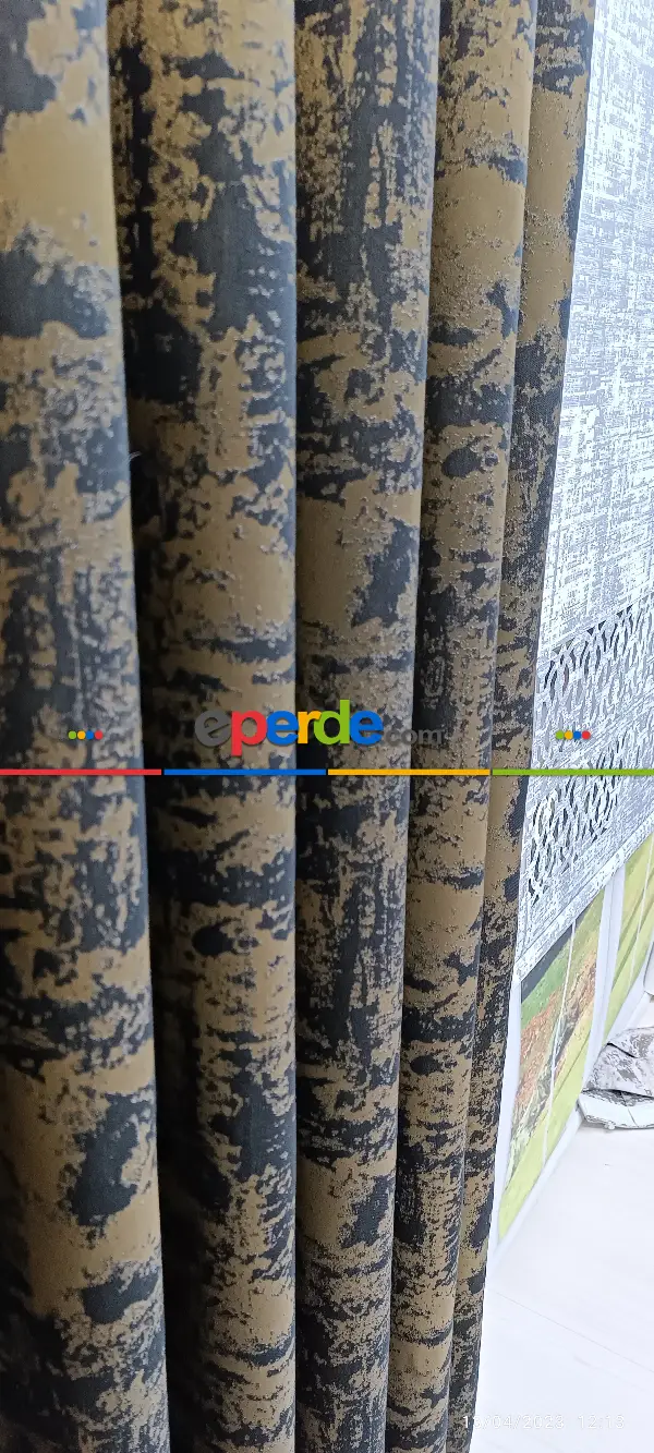 Yatak Odası - 2023 Elit Modern Damask Desenli Fosforlu İplik Dokuma Fon Perde - 1