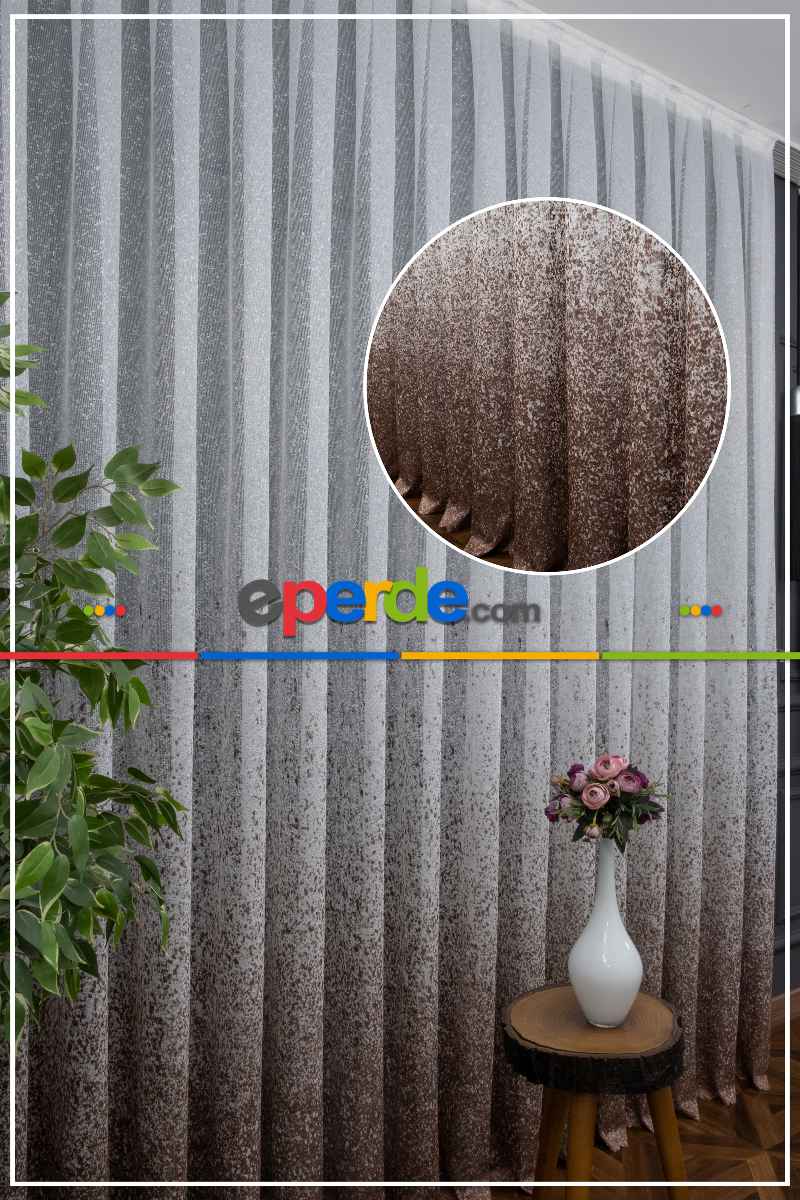 Genç Tasarım Püskürtme Yeni Moda Tül Pembe Kahve - Vizon - Bej