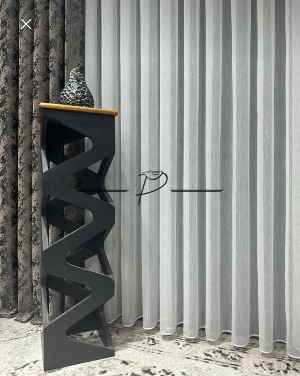 Brillant Balık Sırtı Düz Kurşunlu Tül Perde