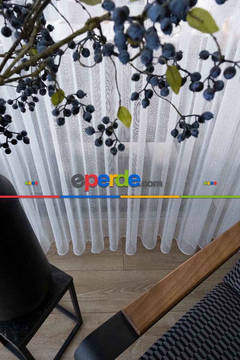 Mutfak - Şantuk İplikli Düz Tül - Ütü İstemez