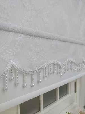 Çiftli Sistem Örme Tül Stor Perde Ve Stor Perde Utah 01- Ekru