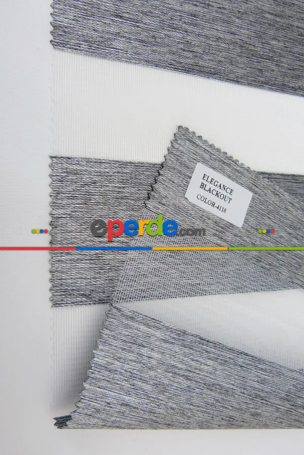 Salon Zebra - Karartma Zebra Perde Blackout) Işık Geçirmez- Füme