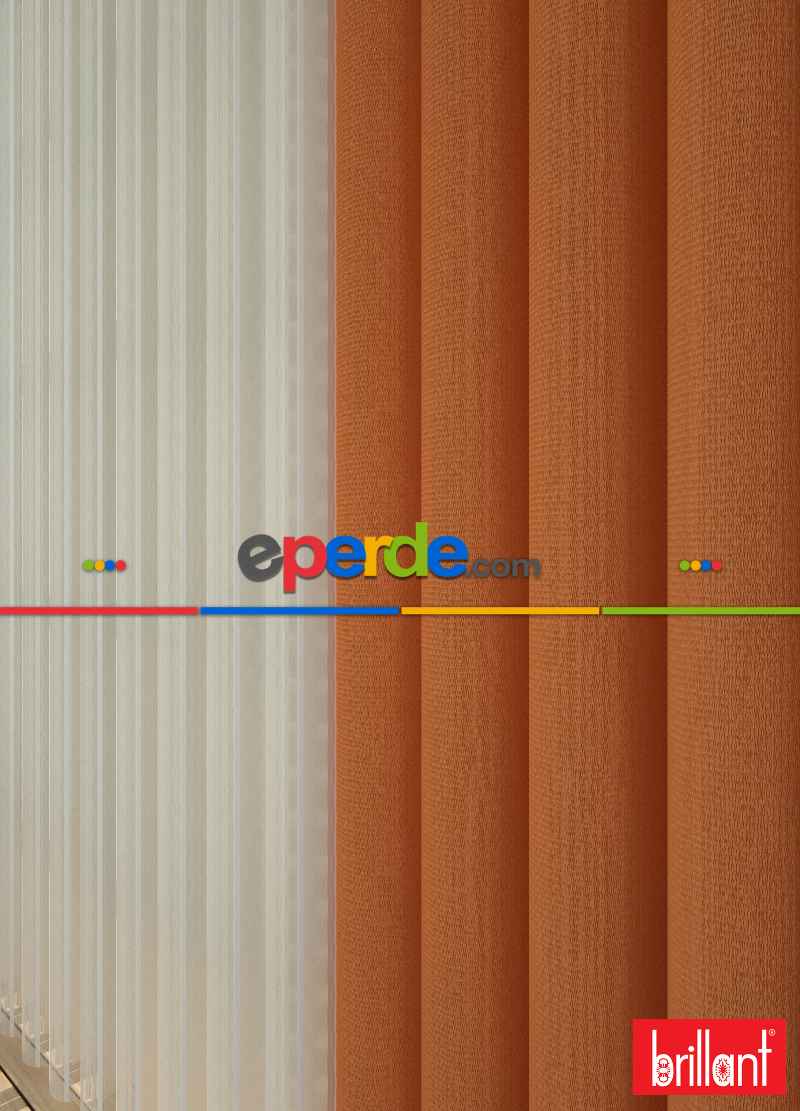 Brillant Akıllı Tül Perde Turuncu Renkli Tül Dikey Zebra Perde Düz 1. Kalite