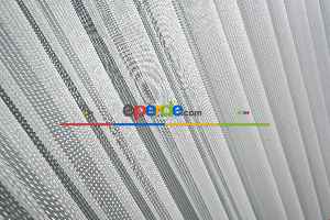 Hazır Ölçülü Fırsat 2023 Trend Çizgili Model Eteği Kurşunlu Tül Perde