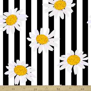 Çiçek Desenli Fon Perde Evm303 - Kumaşı Kalındır Duck Bezi Değildir.- Siyah-Sarı-Beyaz-Çok Renkli