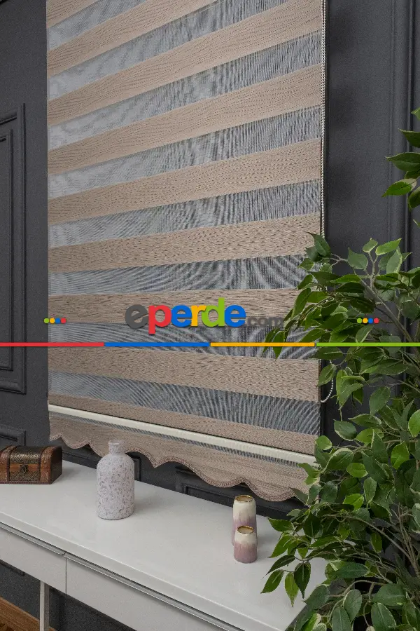 Mutfak Zebra Perde Düz Seri- Beyaz