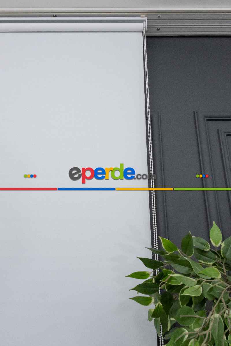 Stor Perde Düz Pvc Mat Stor Güneşlik 1 Kalite Yıkanabilir Ekru