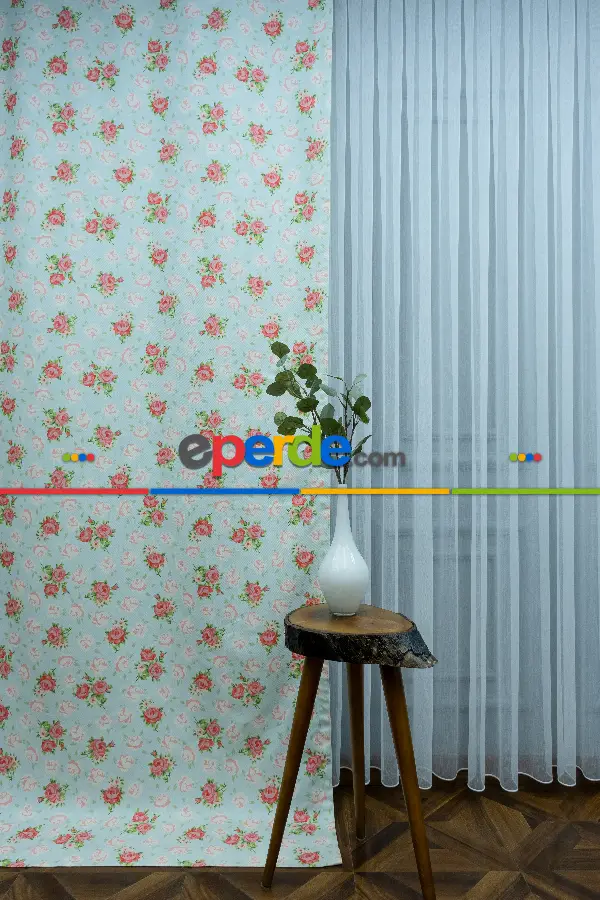 Mutfak Fon Perde- Beyaz