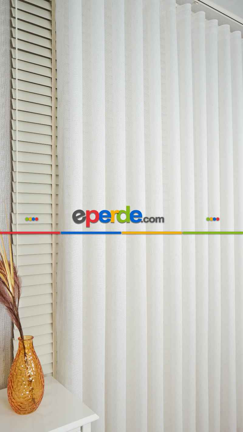 Ekru Sütlü Kahve Kırçıllı Tül Perde, Ağır Gramajlı Premium Seri, Kurşunlu Etek