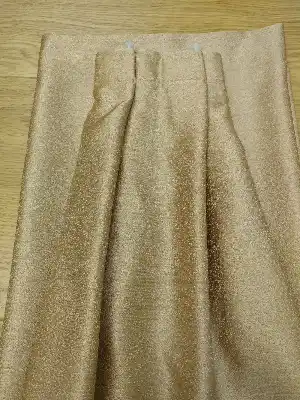 Salon Perdesi - Bej Desenli Jakar Fon Perde (geniş En:280 Kumaş)- Bej