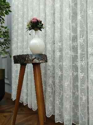 Kampanyalı Brode İşlemeli Tüller Stoklar İle Sınırlı- Ekru