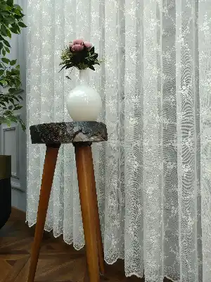 Kampanyalı Brode İşlemeli Tüller Stoklar İle Sınırlı- Ekru
