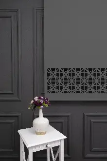 Koyu Gri Renk Lazer Kesim Mat Stor Perde (ister Düz - İster Lazer Kesimli Satın Alın)