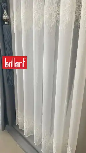 Salon Tül Perde - Brillant Nakışlı Şerit 2023 Sezonu