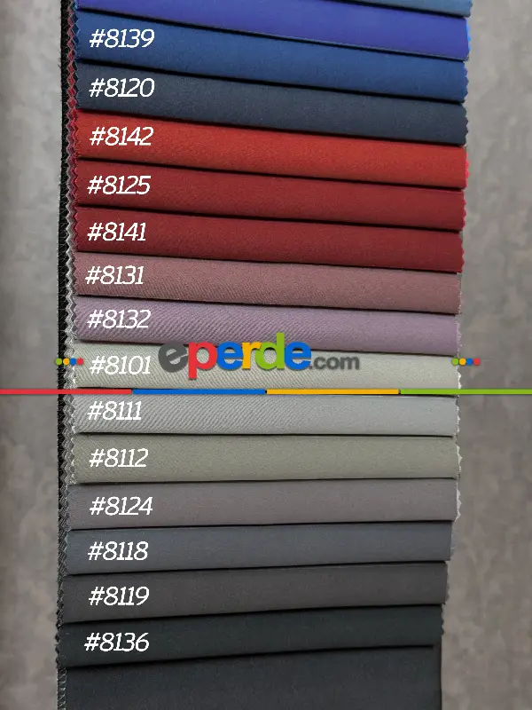 Yatak Odası - 40 Farklı Renk Premium � Blackout Karartma Fon Perde