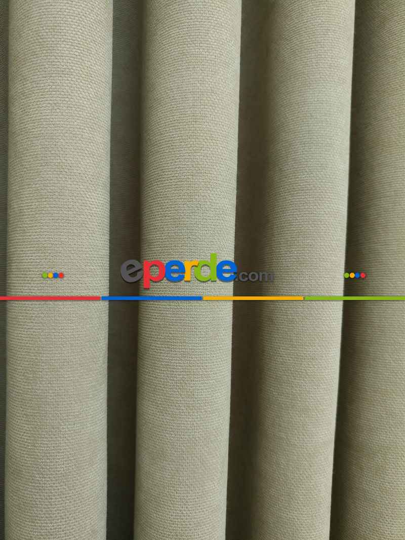 Taş Rengi Düz Fon Perde Dökümlü Birinci Kalite 300 Cm Geniş En Daha Hesaplı- Taş Rengi