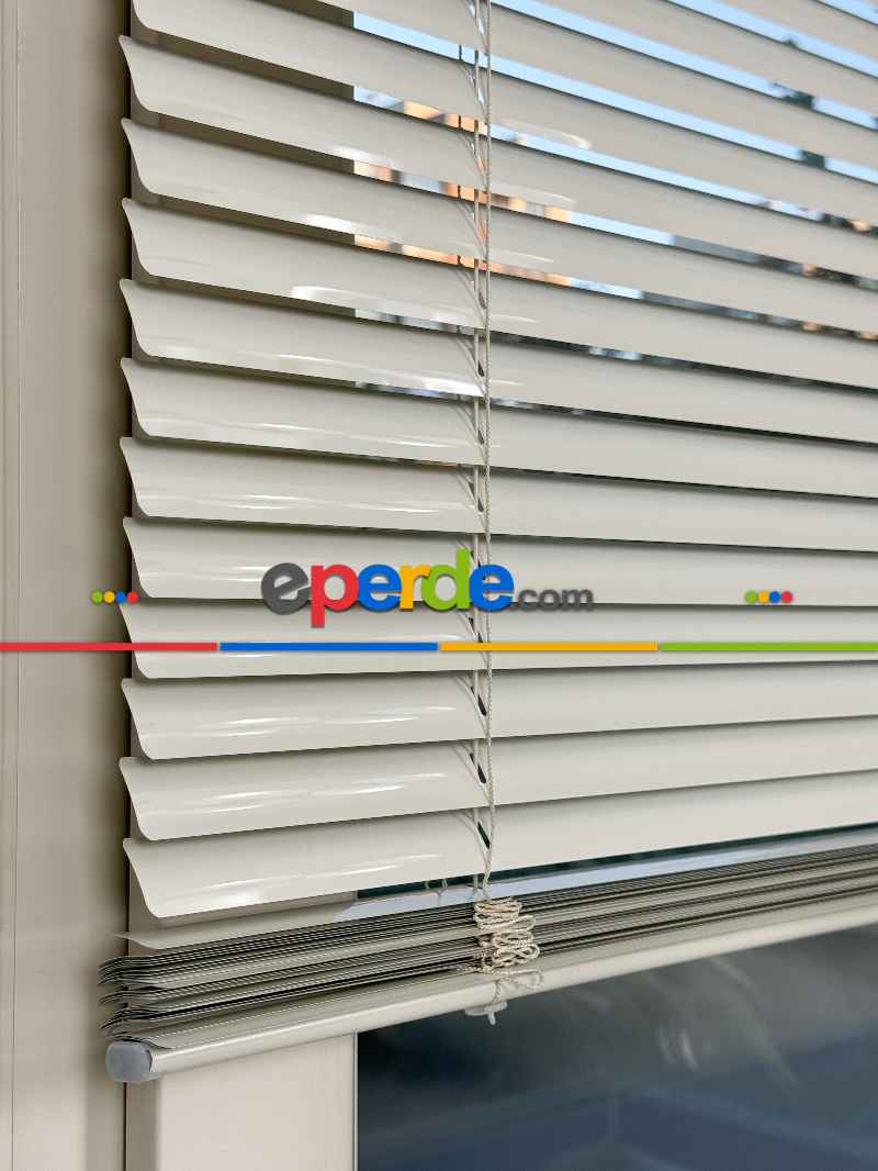 Ekru Alüminyum Jaluzi Perde - 25mm