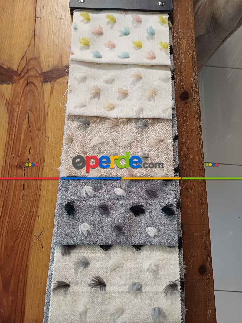 Katlamalı Fon Perde – Ponpon Desenli Mekanizmalı Perde