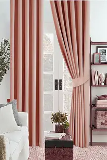 Pudra Pembe Gülkurusu Karartma Blackout Güneşlik Fon Kalın Perde