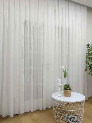 Ekru Kreep Düz Tül Perde Yeni Nesil Trend Tül