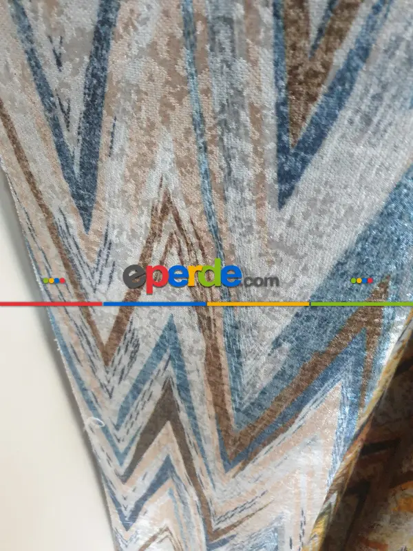 Yatak Odası - Brilant Marin Fon Perde Genç Moda Yeni Tasarım Fon Perde