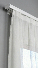 Gri Kanallı Dekoratif Ray, Modern Perde Korniş Rayı Beyaz