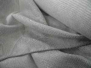 Mutfak - Çizgili Tül Perde - Açık Gri- Gri Açık