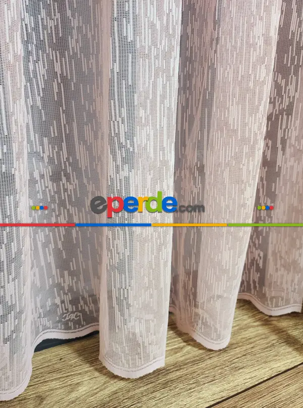 Yağmur Sade Düz Pudra Pembe Renkli Ütü İstemez Tül Perde