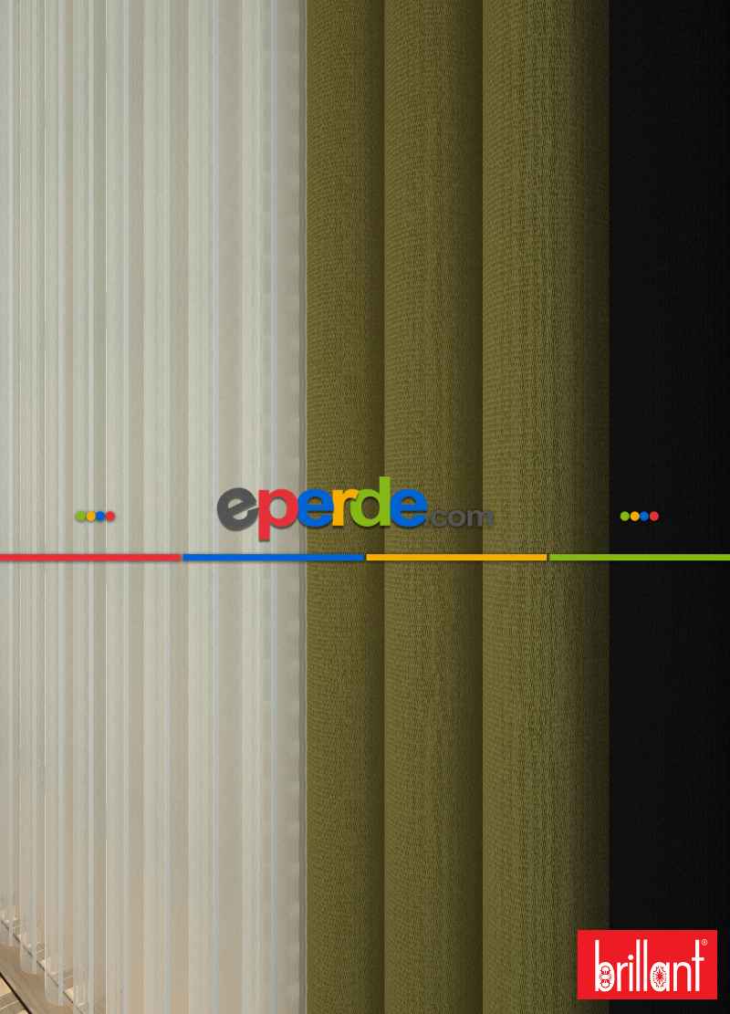 Brillant Akıllı Tül Siyah-fıstık Yeşili Perde Tül Dikey Zebra Perde Düz 1. Kalite