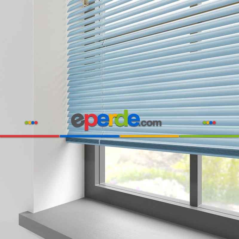 Mutfak - Oda Perde - 50mm Metal Jaluzi Perde, Polywood, Ahşap Görünümlü, Alev Almaz, Antrasit, Siyah Ve Ahşap Tonlarında