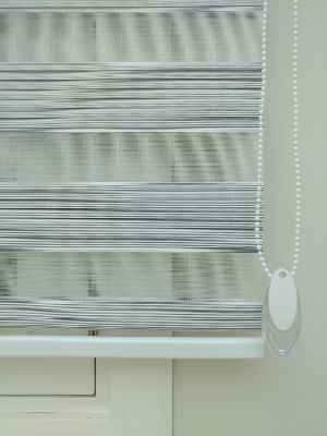 Gri Mutfak Perdesi Mekanizmalı Zebra Perde Plise- Gri Koyu