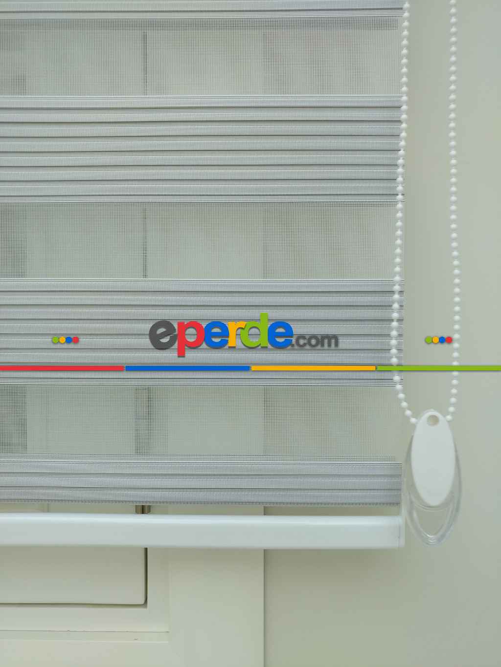 Gri Mutfak Perdesi Mekanizmalı Zebra Perde Plise- Gri Koyu