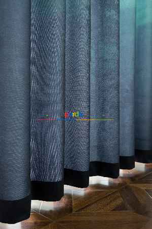 Hazır Ölçülü Dökümlü Kumaştan Kuzey Işıkları Manzaralı Baskılı Pilesiz Fon Perde 1. Kalite