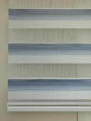 Zebra Perde - Micro Pilise - Degrade Renk Geçişli Zebra Perde- Mavi Doymamış-mavi Grimsi-ekru