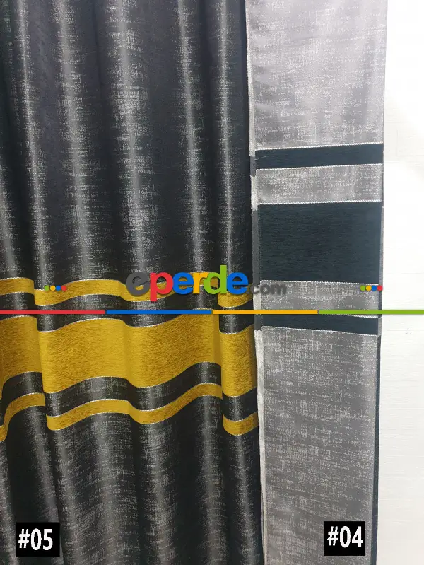 Yatak Odası - Geniş Enli Jakarlı Dokuma Salon Yatak Odası Lüks Perdeler 5 Renk Seçenekli