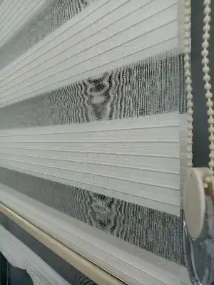 Pliseli Zebra Perde 2021 Sezonu A Kalite Pliseli Krem Renk Zebraperde- Krem Açık
