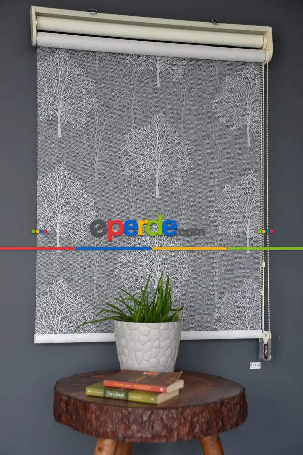 Halim Perdesan Dacuz-203 Beyaz Renk Etekli Veya Eteksiz Çift Mekanizmalı Tül Stor Perde