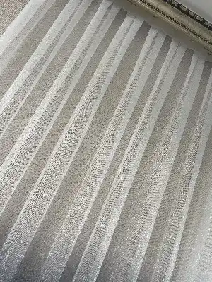 Hazır Ölçülü Normal Pileli Degrade Geçişli Mavi - Lacivert Örme Dokuma Tül Perde (tül Fon Olarakta Tercih Edilebilir)