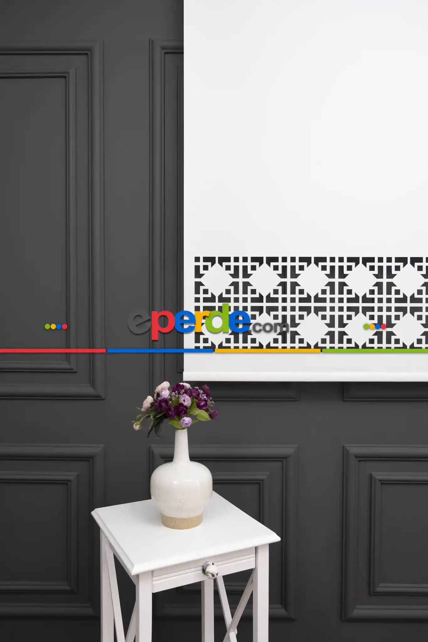 Ekru Renk Lazer Kesim Mat Stor Perde (ister Düz - İster Lazer Kesimli Satın Alın)