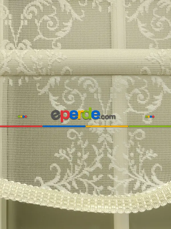 Çiftli Sistem Tülü Perdeks - Bzd 06- Beyaz